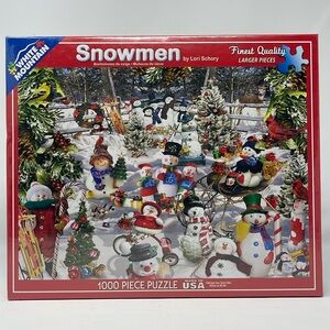 WHITE MOUNTAIN PUZZLES: Snowmen Jigsaw Puzzle, 1000 Pieces. NEW.